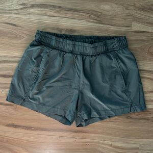 Zella Women's Dark Green Performance Athletic Shorts